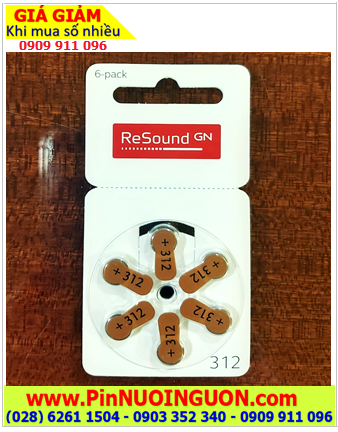 Pin máy trợ thính ReSound PR41, Pin 312 _Pin máy điếc ReSound PR41/312 chính hãng /X.xứ Đức